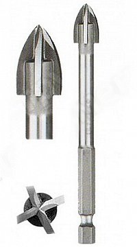 Сверло по мрамору/керамограниту двухперьевое 6х60 мм